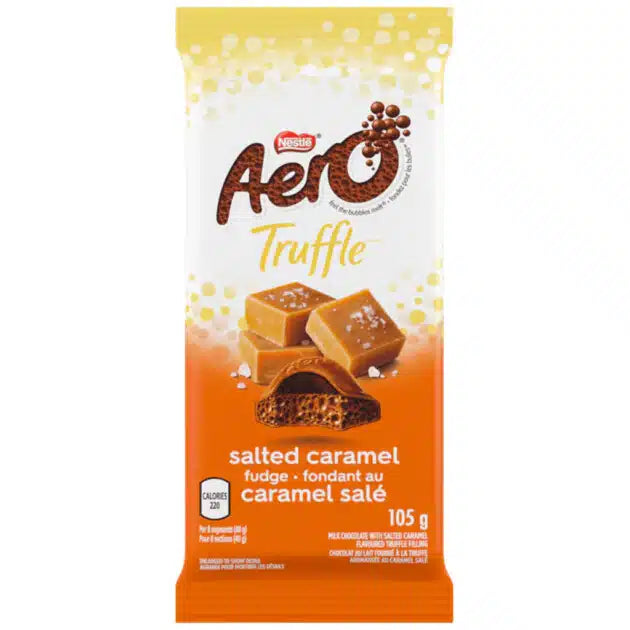 Aero Truffle Salted Caramel chocolate bar Canada 105g