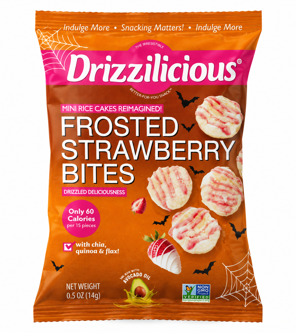Drizzilicious Frosted Strawberry Bites 14g single pouch