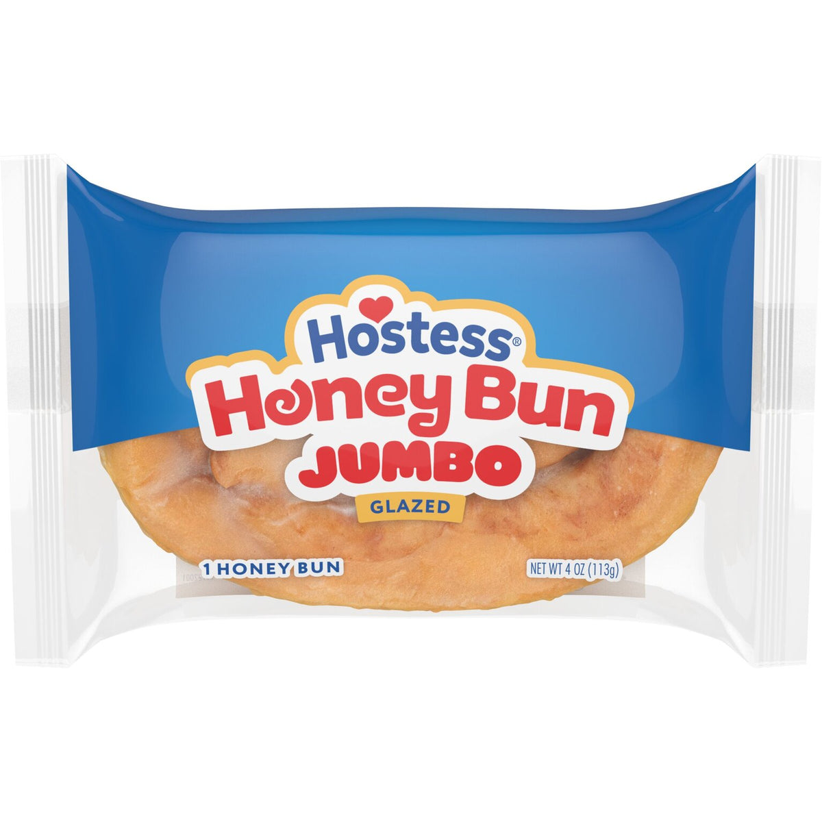 Hostess Jumbo Glazed Honey Bun 113g single retail pack