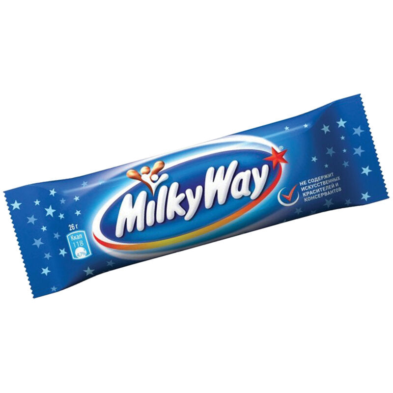 Milky Way Milk Chocolate 26g Russian-edition front wrapper