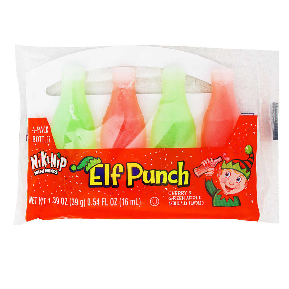 Nik-L-Nip Elf Punch Mini Drinks 4 Pack 39g front-of-pack