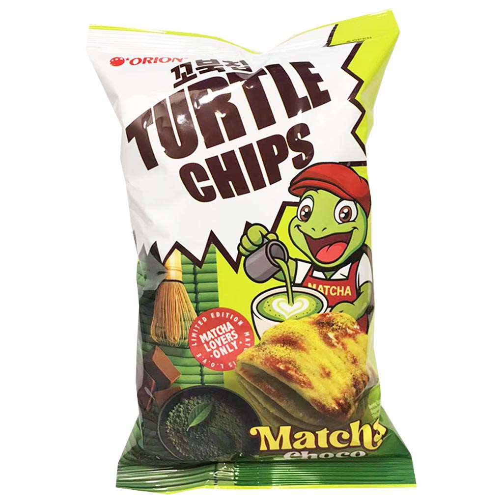 Orion Turtle Chips Matcha Choco 70g bag