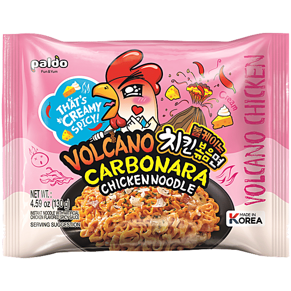 Paldo Volcano Carbonara Chicken Noodles 130g packet