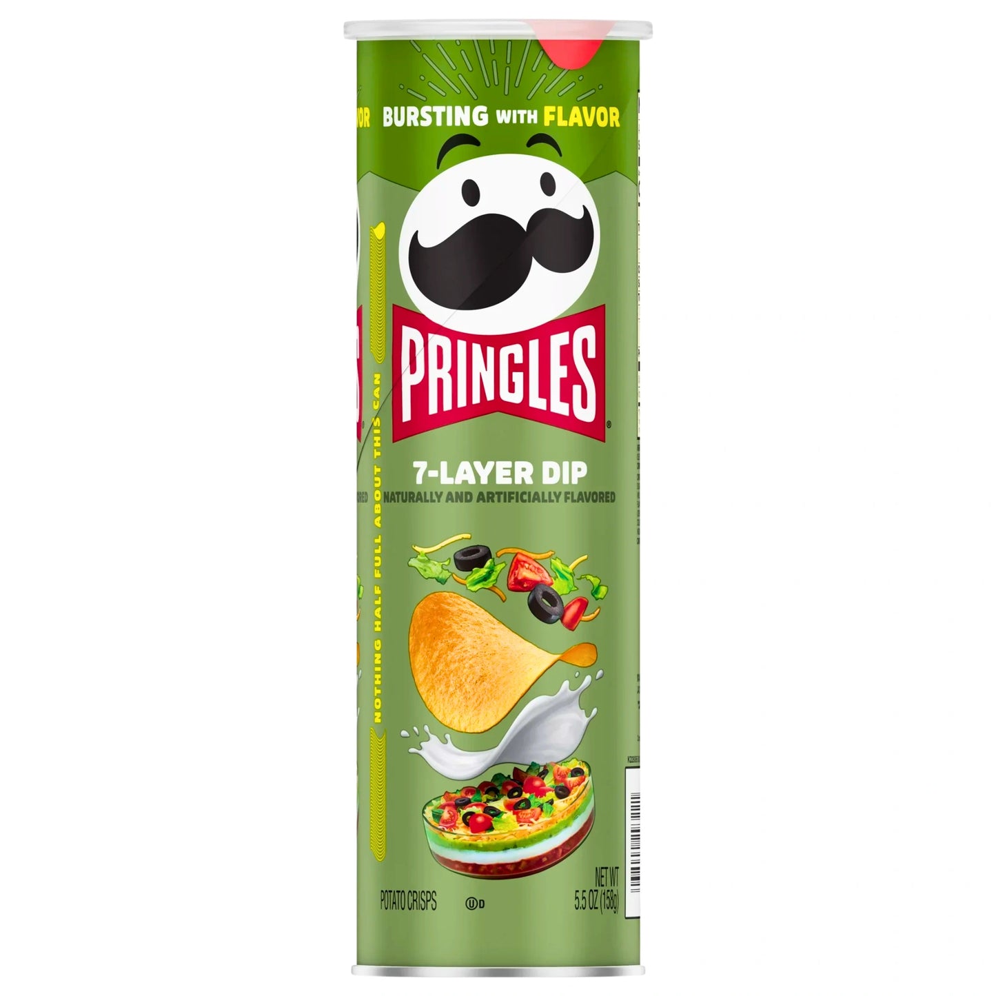 Pringles 7-Layer Dip packaging on a white background