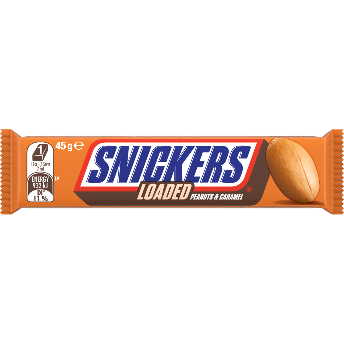 Snickers Loaded Peanuts & Caramel 45g front-of-pack