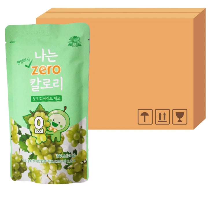 TaeWoong I'm Zero Green Grape ade pouch drink 230ml case of 10