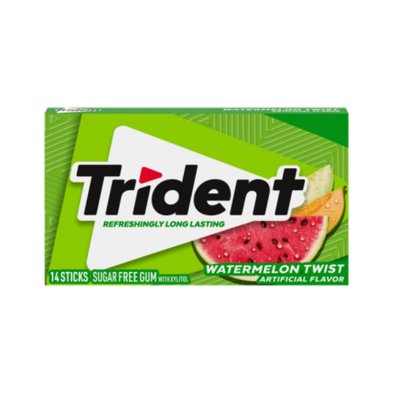 Trident Watermelon Twist Sugar-Free Gum 14 Sticks