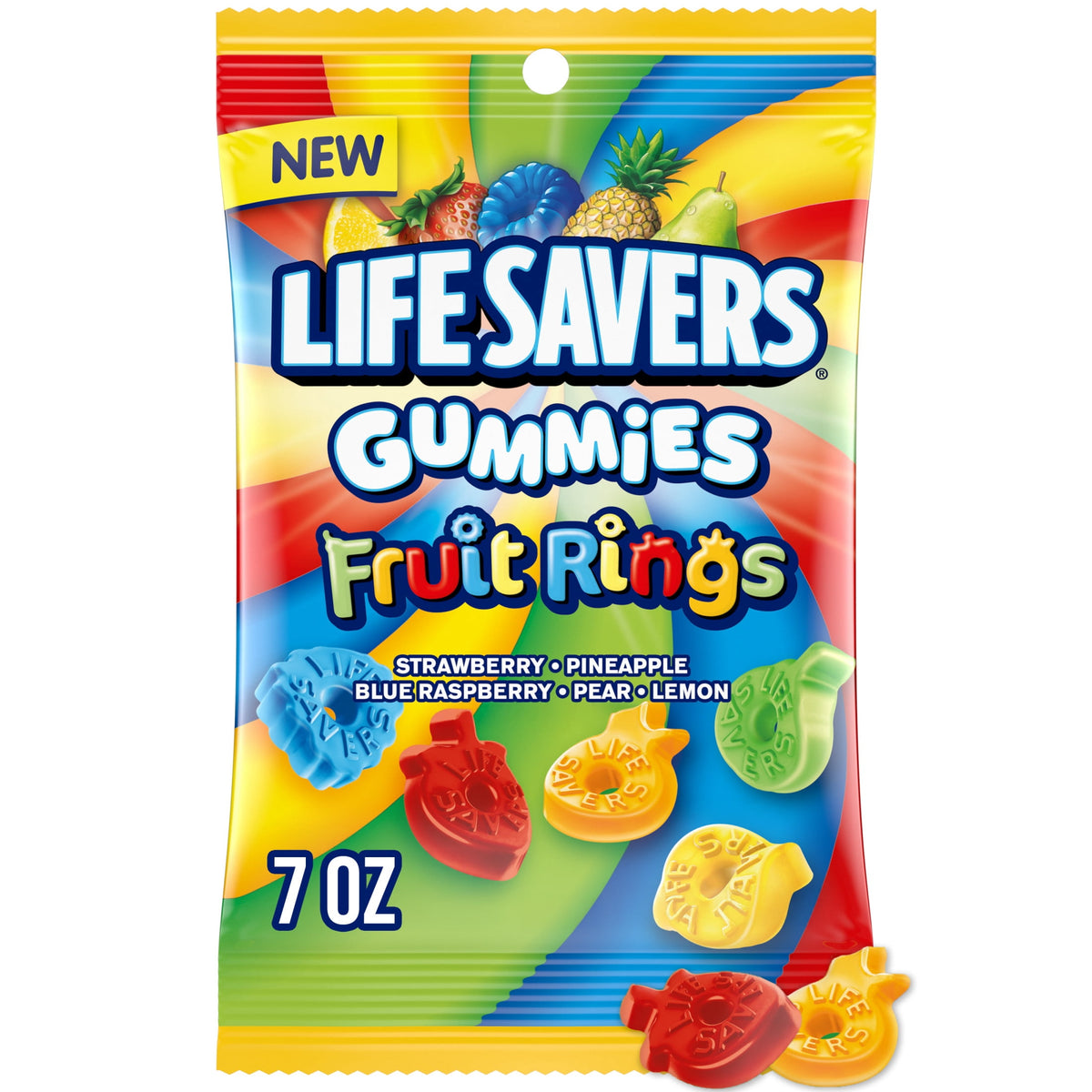 Life Savers Gummies Fruit Rings 198g front of pack