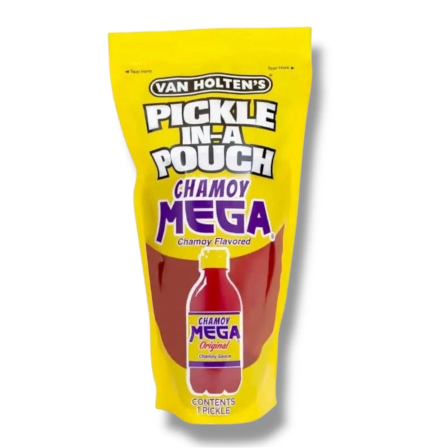 Van Holten's Pickle in a Pouch Chamoy Mega on a white background