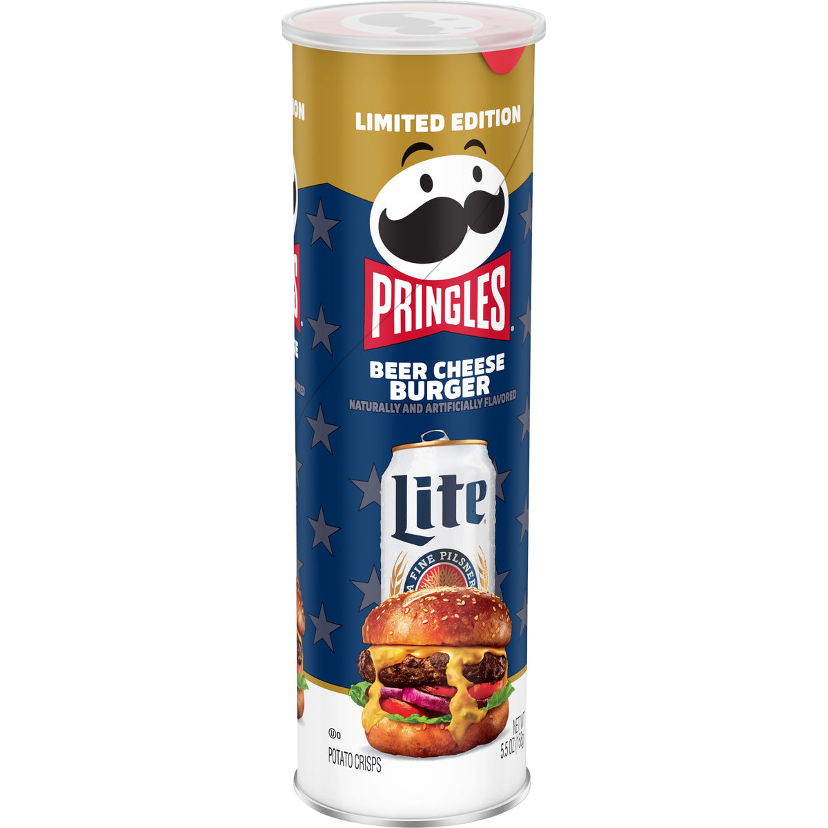 Pringles Miller Lite Beer Cheese Burger 156g single tube