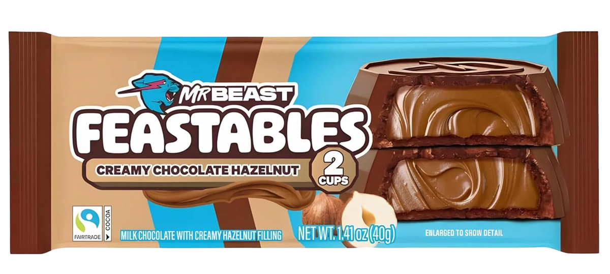 Feastables Creamy Chocolate Hazelnut 40g product photo