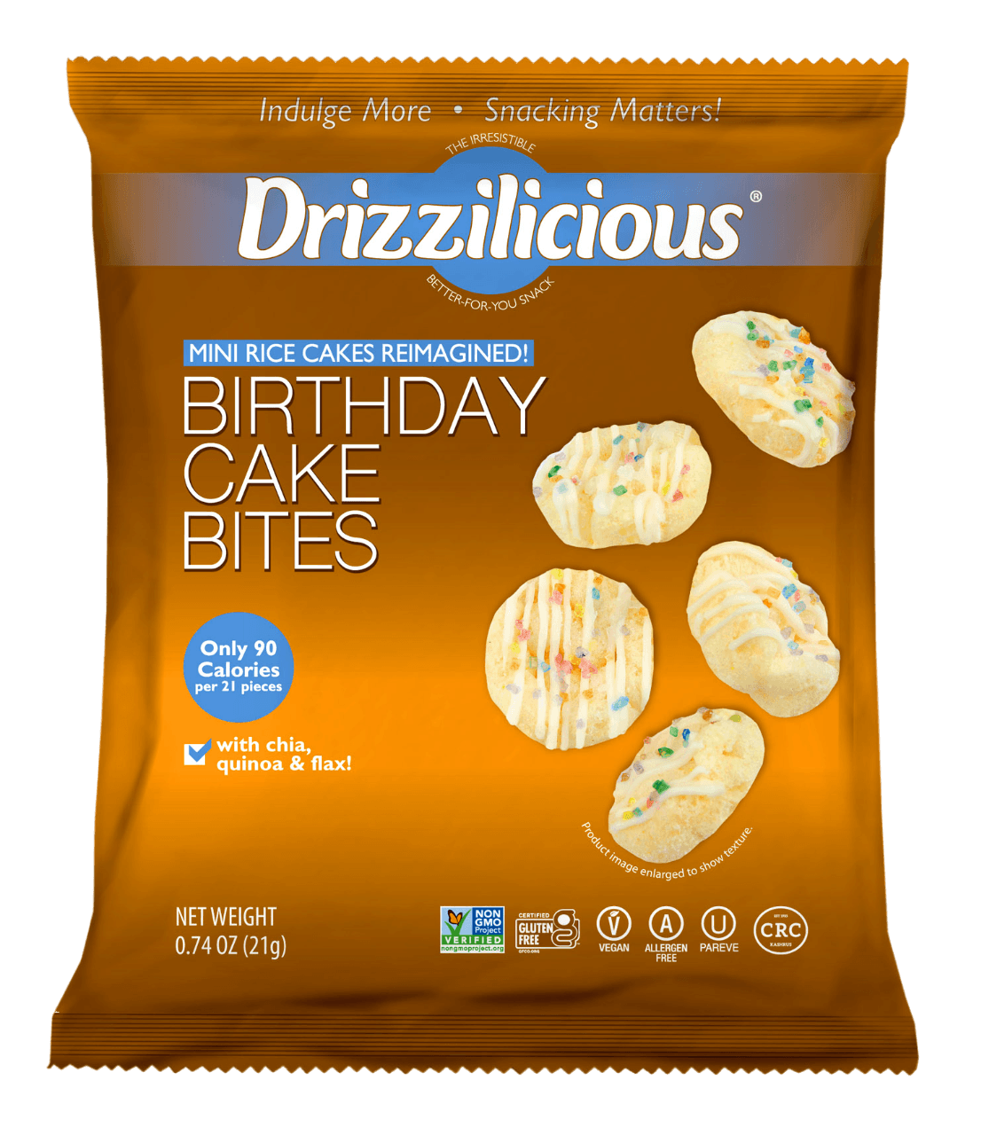 Drizzilicious Birthday Cake Bites 21g single pouch
