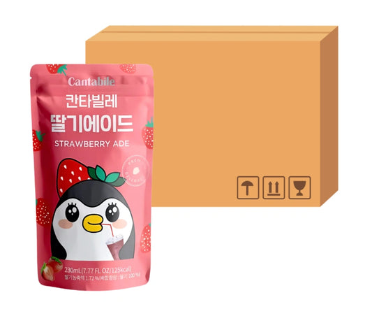 Cantabile Strawberry ade pouch drink 230ml case of 10