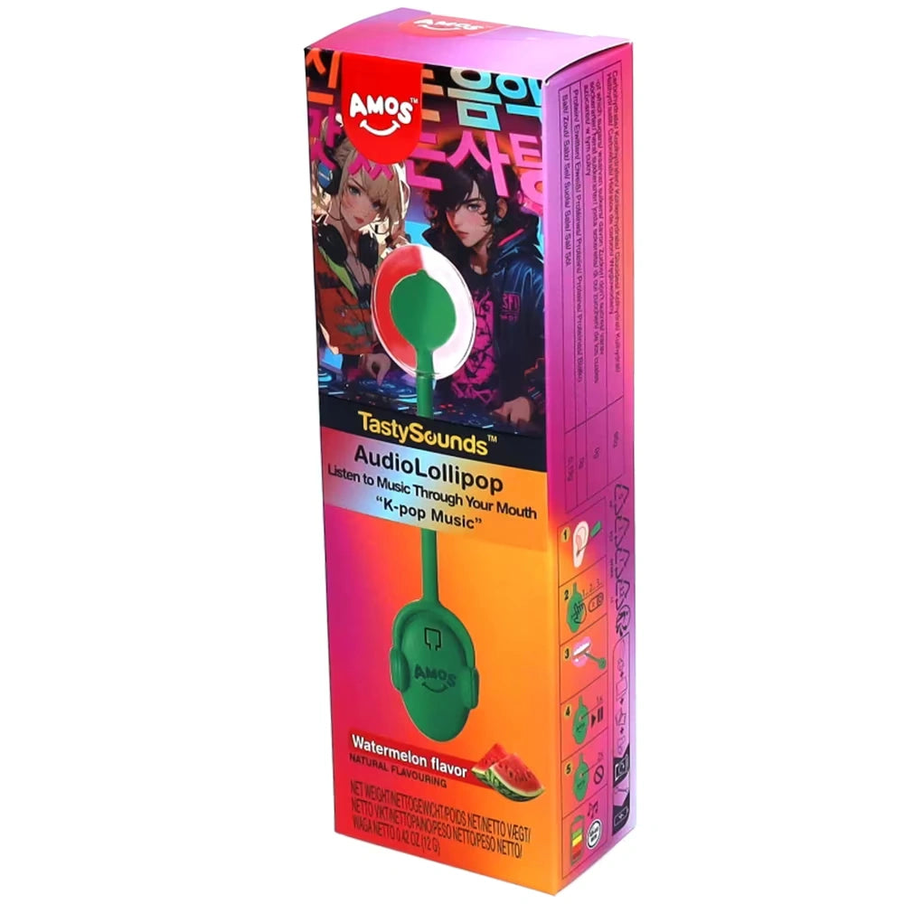 Amos Music Lollipop watermelon flavour candy
