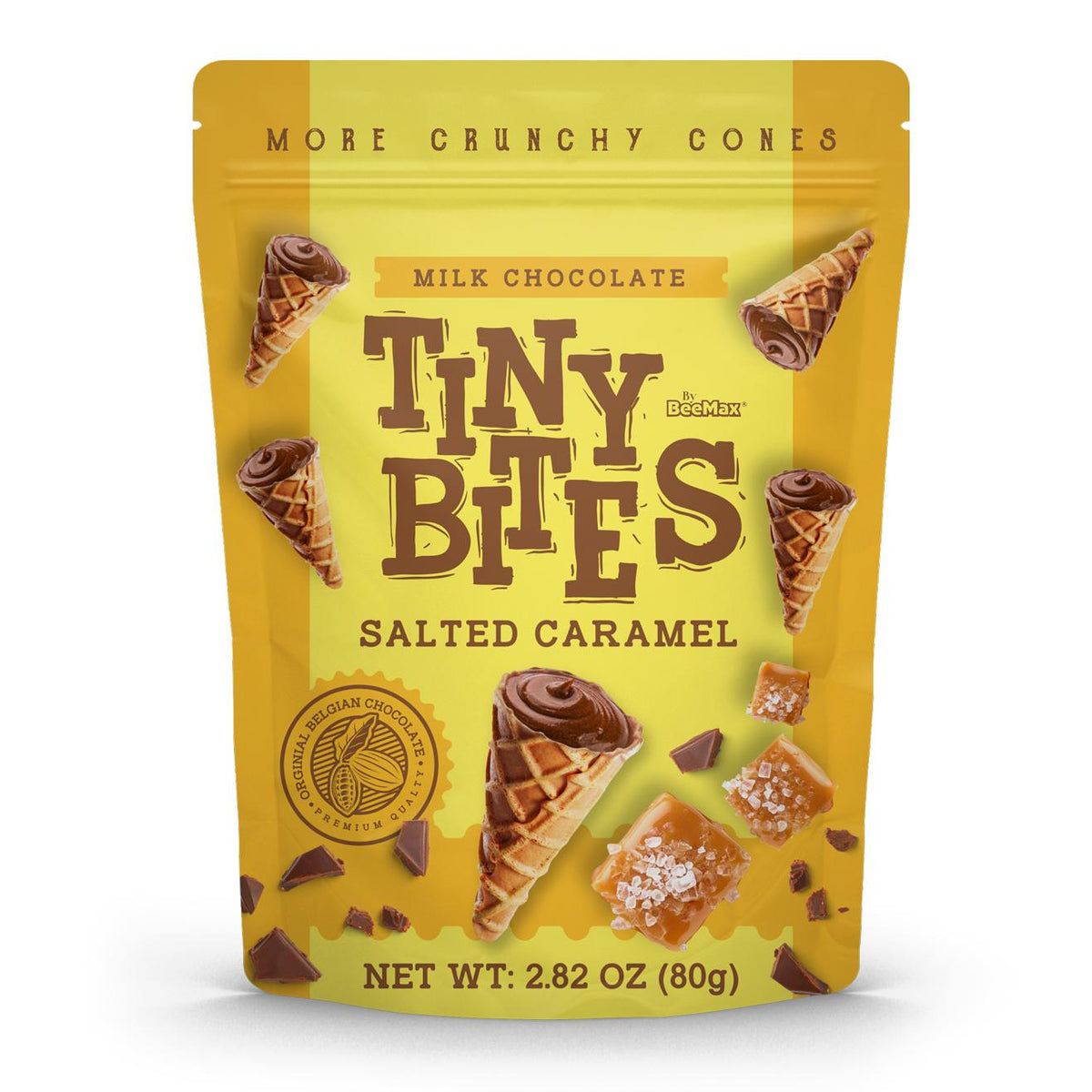 BeeMax Tiny Bites Salted Caramel 80g front-of-pack