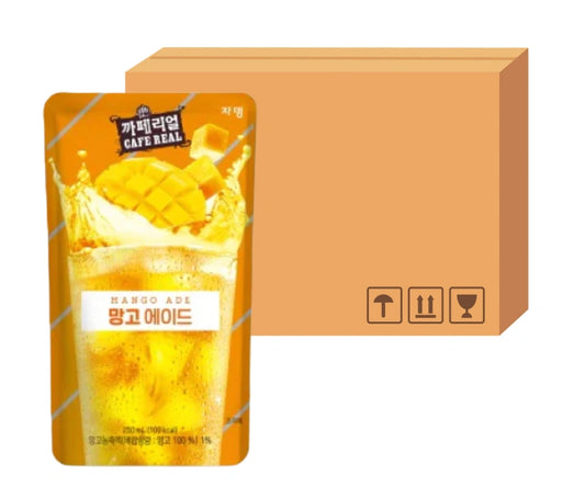 Cafe Real Mango ade pouch drink 230ml case of 10