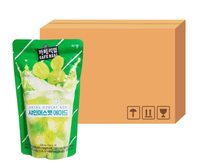 Cafe Real Shine Muscat ade pouch drink 230ml case of 10