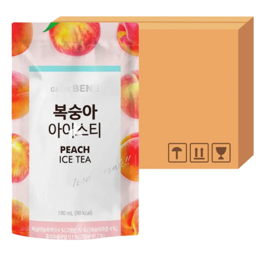 Caffe Bene Peach iced tea drink 190ml case of 10