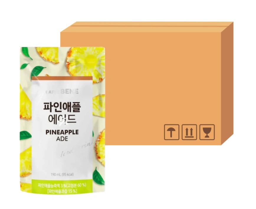 Caffe Bene Pineapple ade drink 190ml case of 10