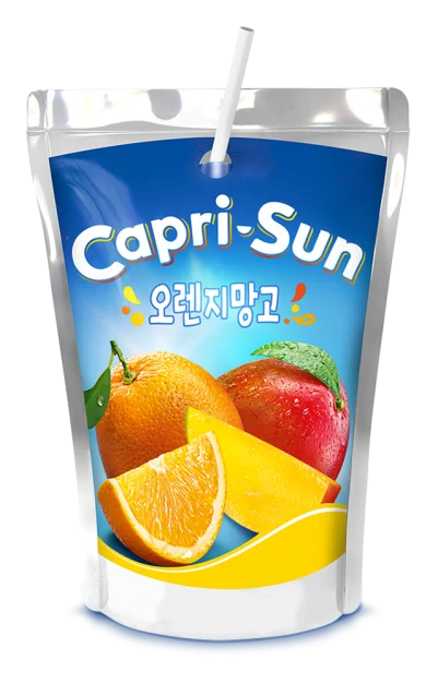 Capri-Sun Orange Mango drink pouch 200ml from South Korea