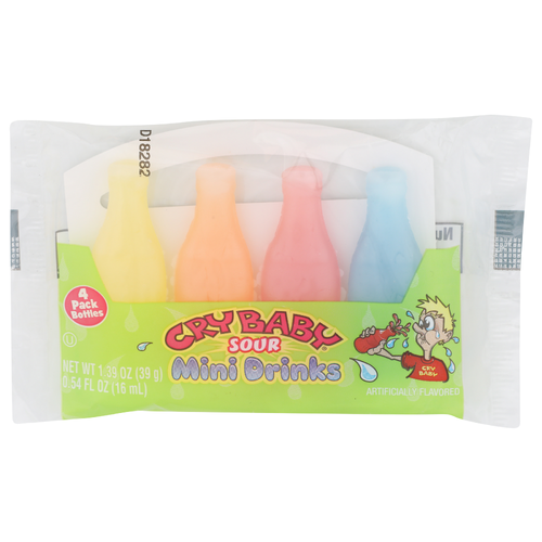 Cry Baby Sour Mini Drinks four-pack front packaging