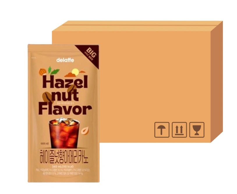 Delaffe Hazelnut flavour drink 340ml case of 8