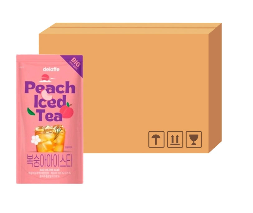 Delaffe Peach iced tea drink 340ml case of 8