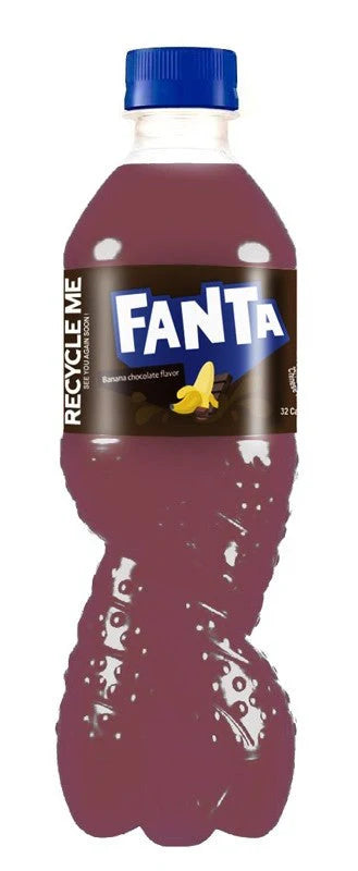 Fanta Chocolate Banana soft drink bottle from China 500ml