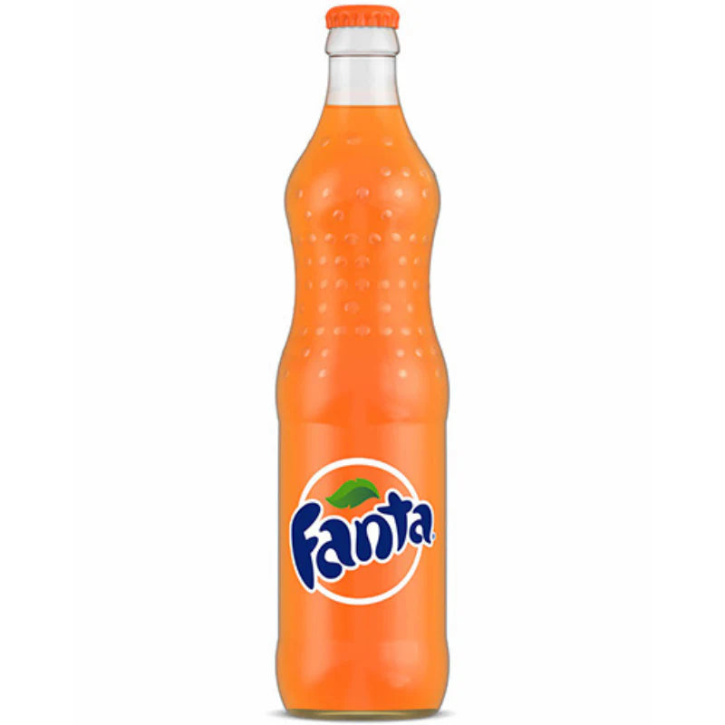 Fanta Orange soft drink in 500ml glass bottle from Nigeria