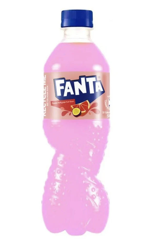 Fanta Passionfruit soft drink bottle from China 500ml