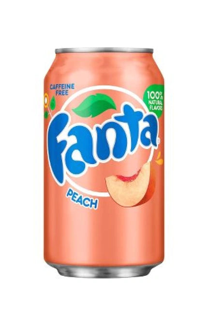 Fanta Peach soft drink can USA 355ml
