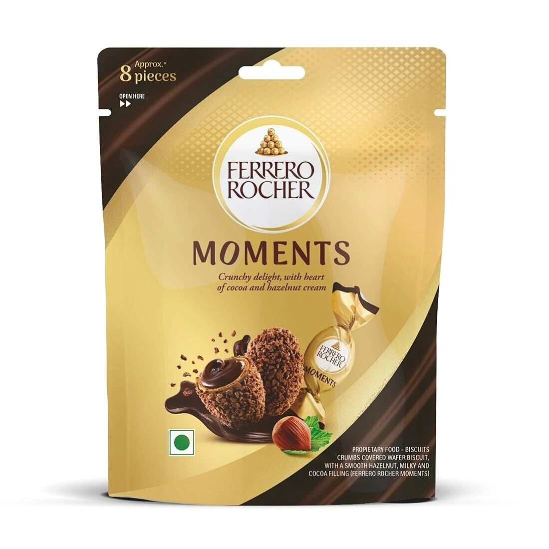 Ferrero Rocher Moments chocolate packaging on a white background