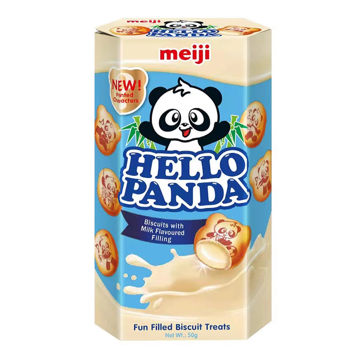 Meiji Hello Panda Milk Flavoured Filling Biscuits 50g single box
