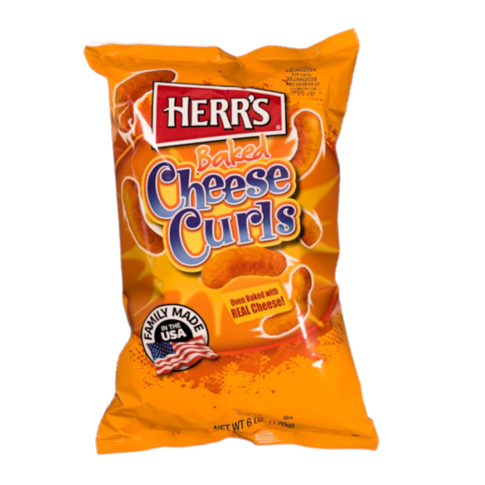 Herr's Baked Cheese Curls 170g front of pack