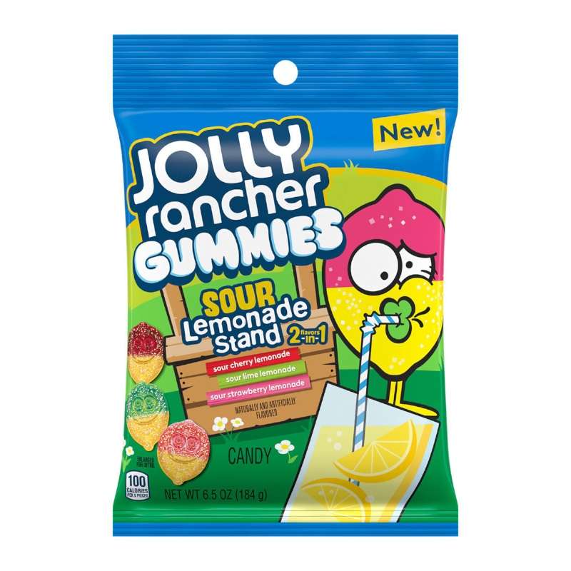Jolly Rancher Gummies Sour Lemonade Stand 184g bag