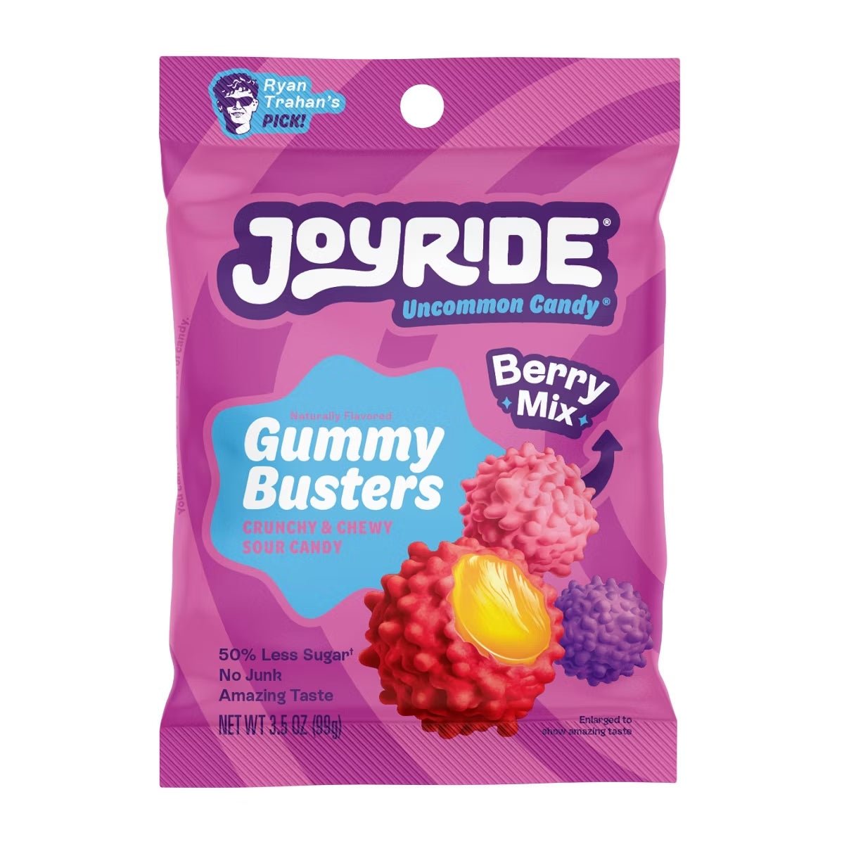 JOYRIDE Gummy Busters Berry Mix 99g single 99g bag on white background