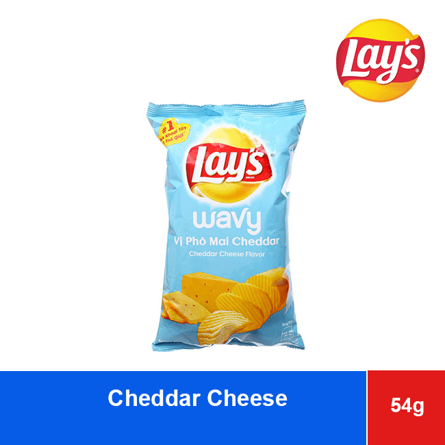 Lay's Wavy Cheddar Cheese 54g front-of-pack