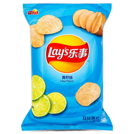 Lay's Lime flavour potato crisps from China 70g
