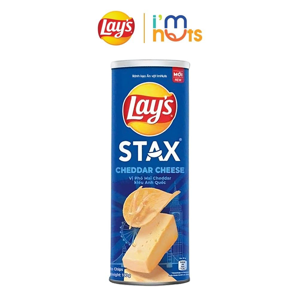 Lay's Stax Cheddar Cheese 100g can