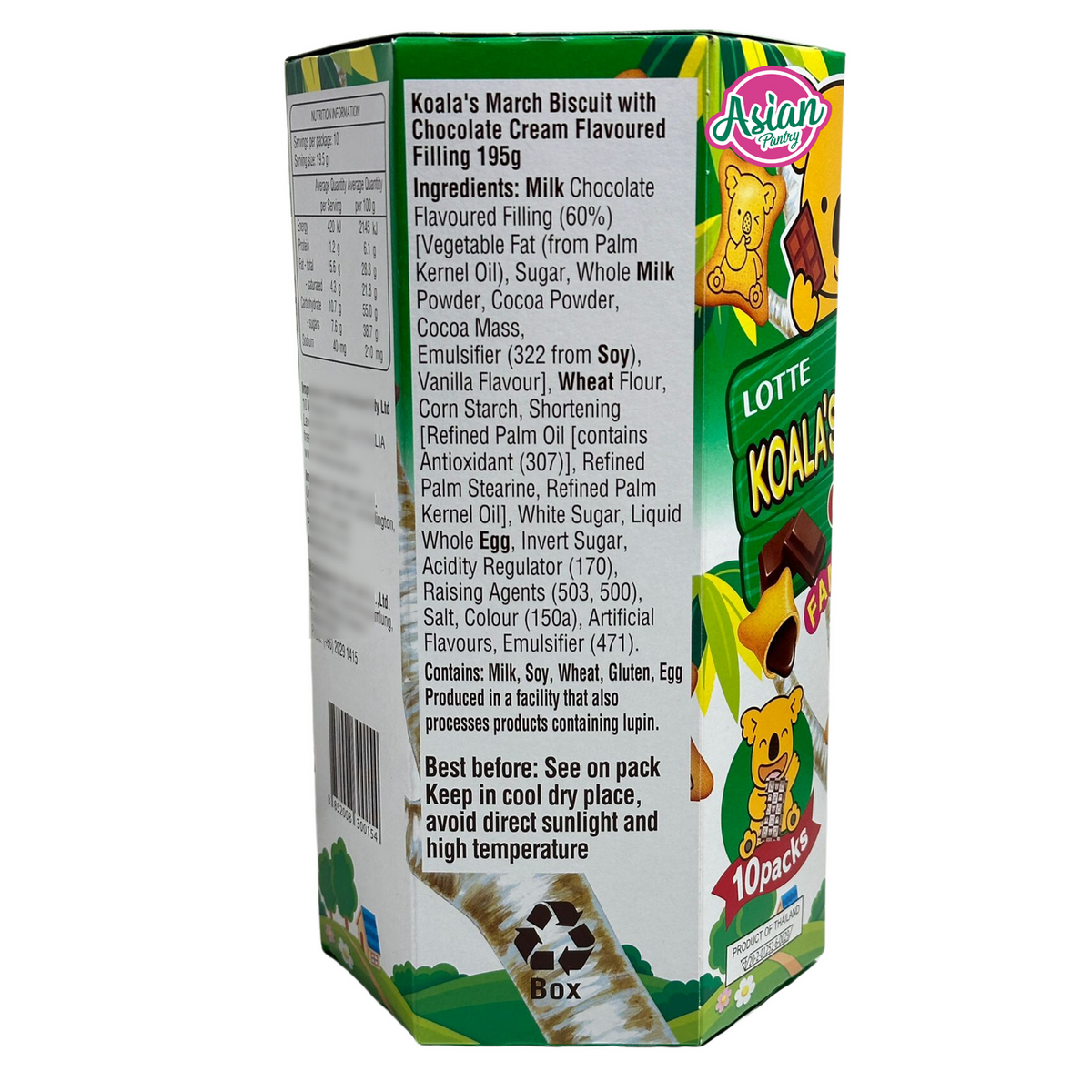 Lotte Koala's March chocolate family pack 195g green box