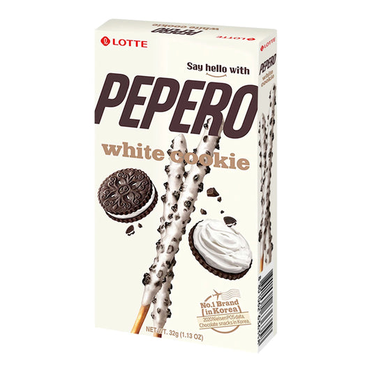 Lotte Pepero White Cookie chocolate biscuit sticks 32g