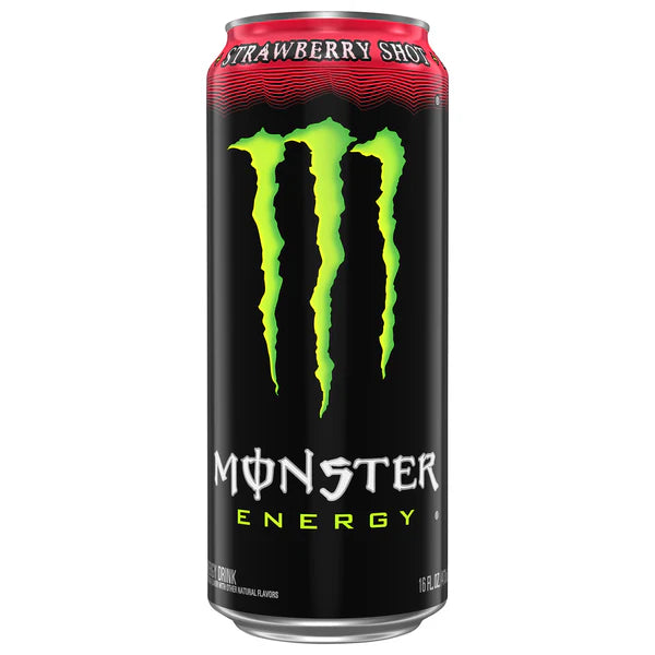 Monster Energy drink can with green logo on a white background