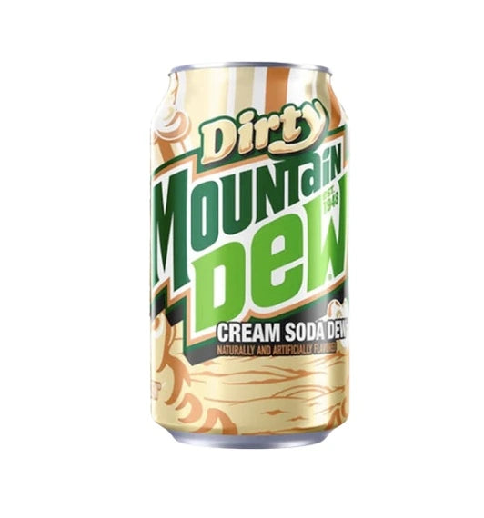 Mountain Dew Dirty Cream Soda soft drink can 355ml