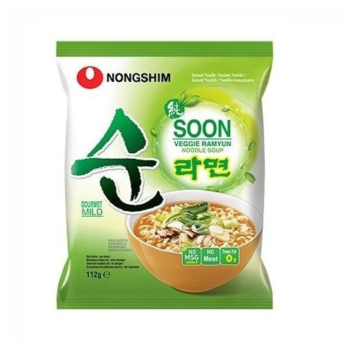 Nongshim Soon Veggie Ramyun noodle soup 112g packet