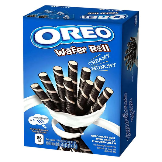 Oreo Wafer Roll Vanilla flavour snack from Vietnam 54g