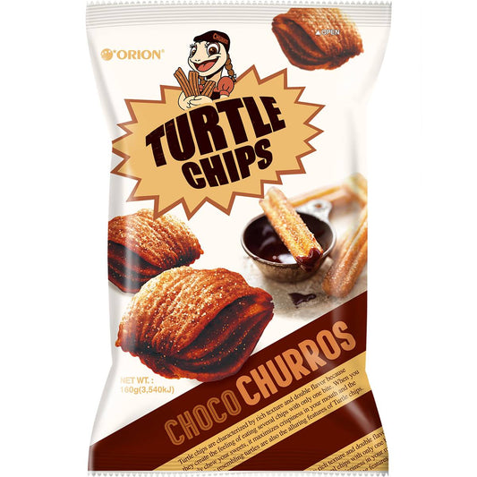 Orion Turtle Chips Choco Churros snack 160g