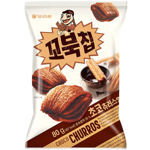 Orion Turtle Chips Choco Churros snack 80g