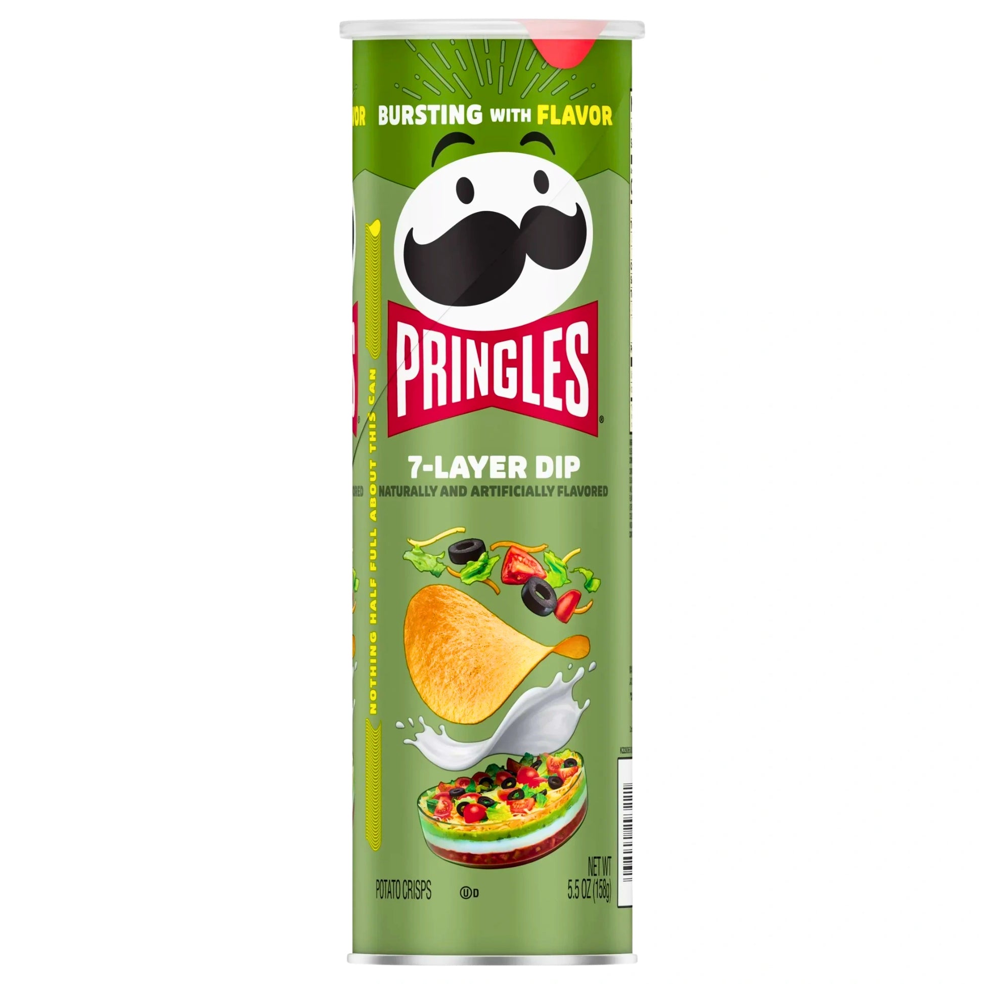 Pringles 7-Layer Dip packaging on a white background