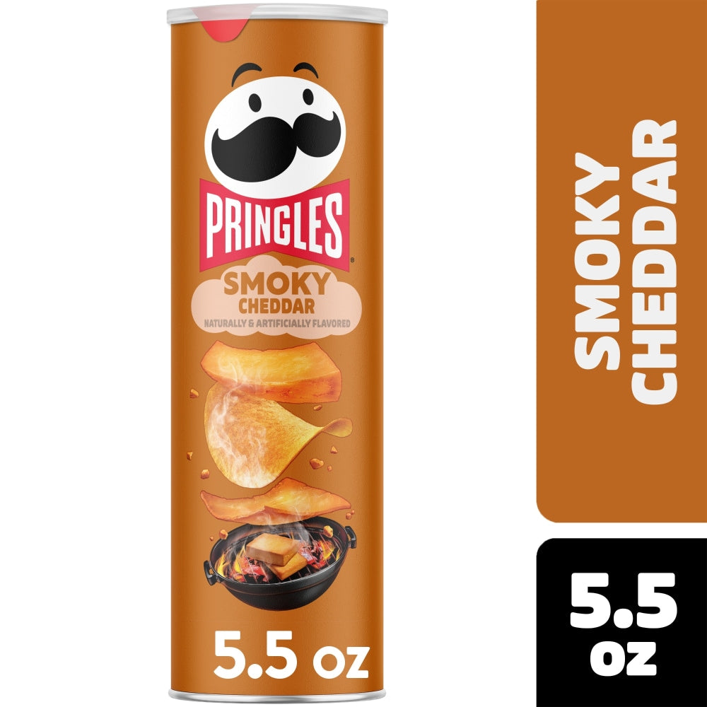 Pringles Smoky Cheddar 5.5oz front-of-pack
