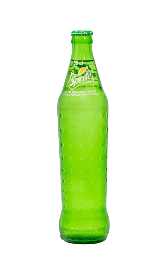 Sprite soft drink in 500ml glass bottle from Nigeria